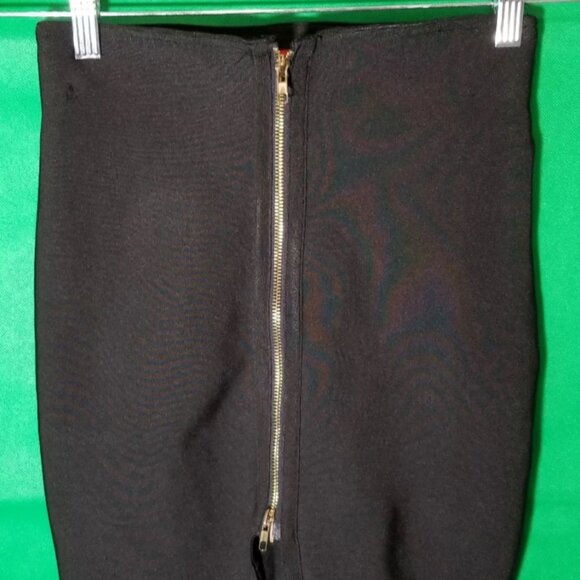 WOW COUTURE Midi Skirt High Waist Pencil Stretch Front Zipper Size Small Retro - Picture 1 of 7